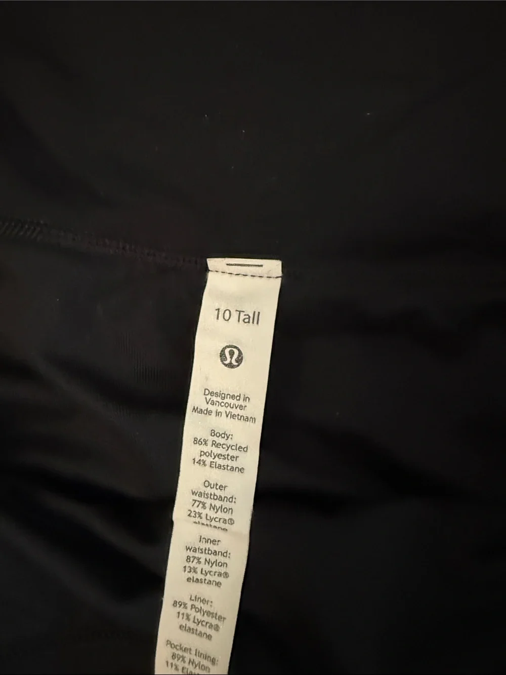 Lululemon Women's Black Athletic Shorts size 10 TALL